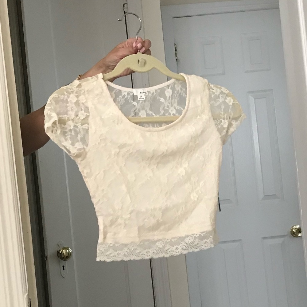Garage lace crop top